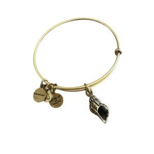 Alex and Ani Gold Conch Charm Bracelet